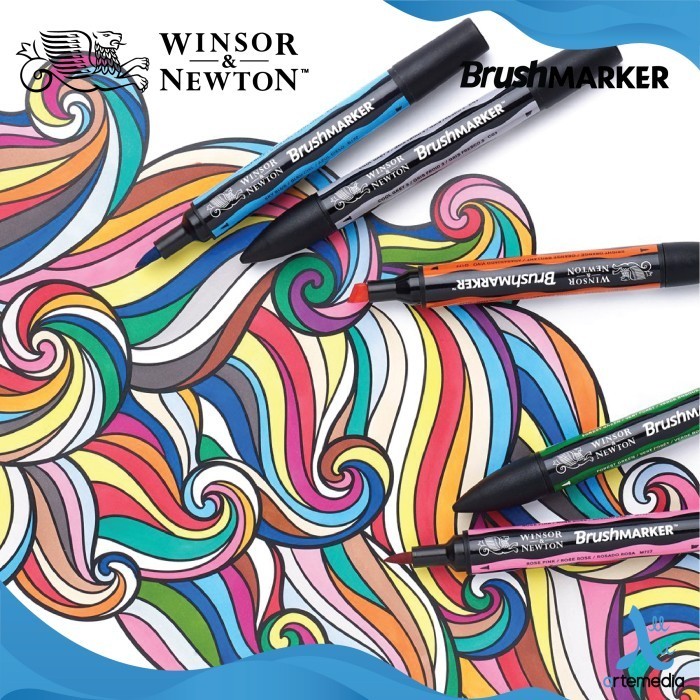 

PROMO!! -Brush Marker Winsor & Newton Promarker Brush Pen Set 6 Dual Point - RICH TONES