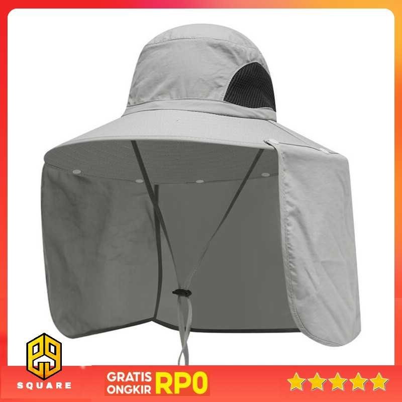 Hhats Topi Mancing Jepang Anti Panas UV Waterproof Fishing Hat - BH032 Original 99 Square