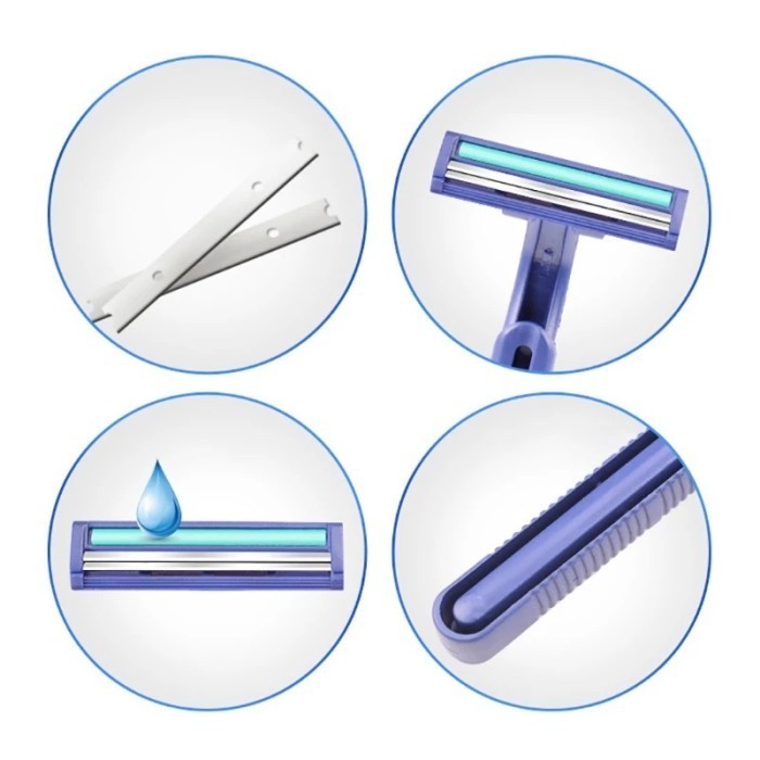 Alat Pencukur Kumis dan Jenggot Manual Razor 2 Mata Pisau Cukur