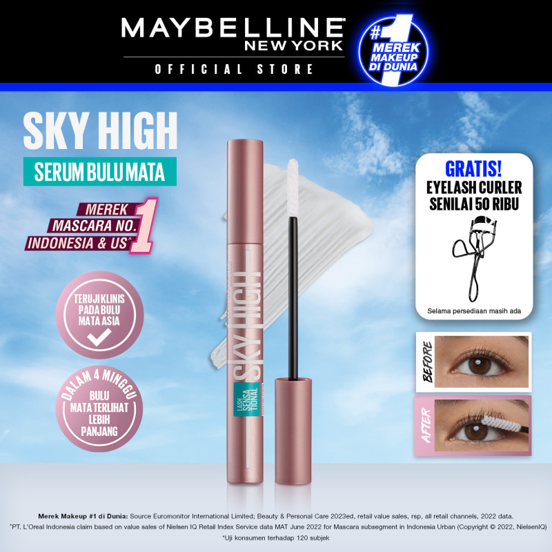 MAYBELLINE OFFICIAL Sky High Booster Serum Bulu Mata 6ml - Serum bulu mata eye lash serum Hypercurl 