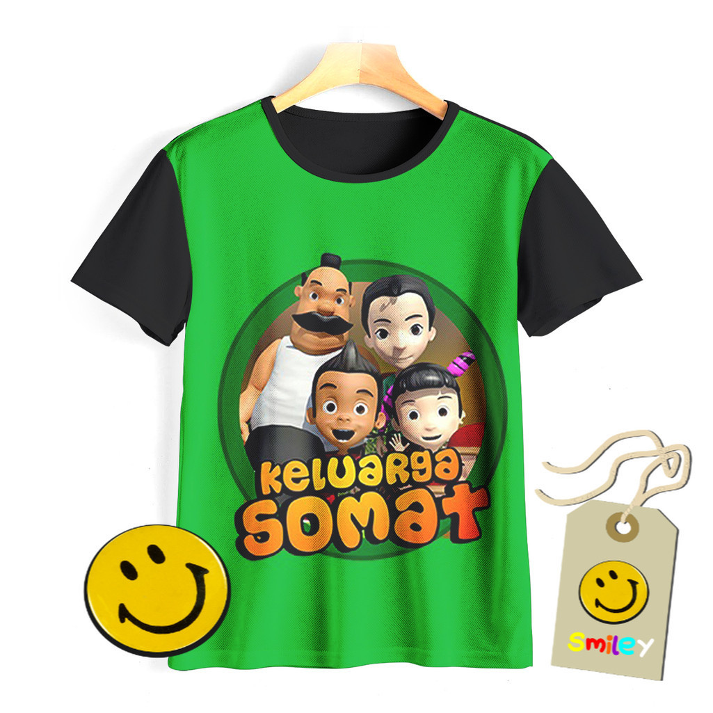 Kaos Anak Animasi Keluarga Somat Baju 3D Kartun Keluarga Somat 06CD002 Untuk Usia 1-12 Tahun