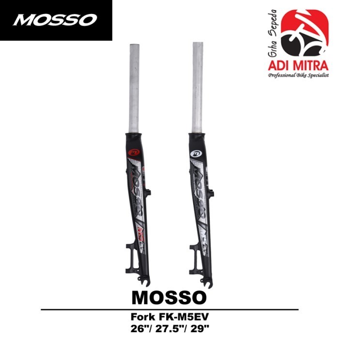 Mosso M5EV Fork Rigid Disc / V-Brake Fork Sepeda 26 / 27.5 / 29 Inch