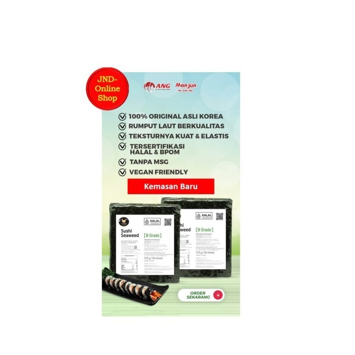 

Manjun Yaki Sushi Nori isi 50 sheets Korea