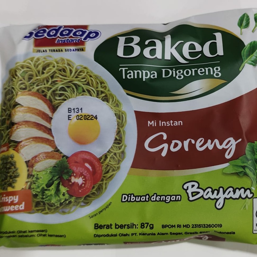 

Mie Sedaap Baked Tanpa Digoreng dibuat dengan Bayam 87 Gr