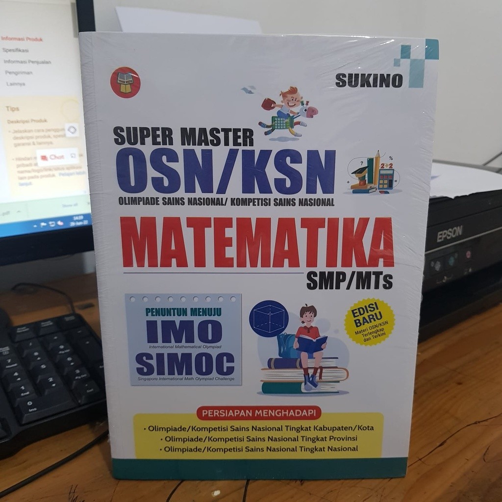 BUKU OLIMPIADE MATEMATIKA / SUPER MASTER OSN/KSN MATEMATIKA SMP/MTS (PROF. SUKINO) - YRAMA WIDYA