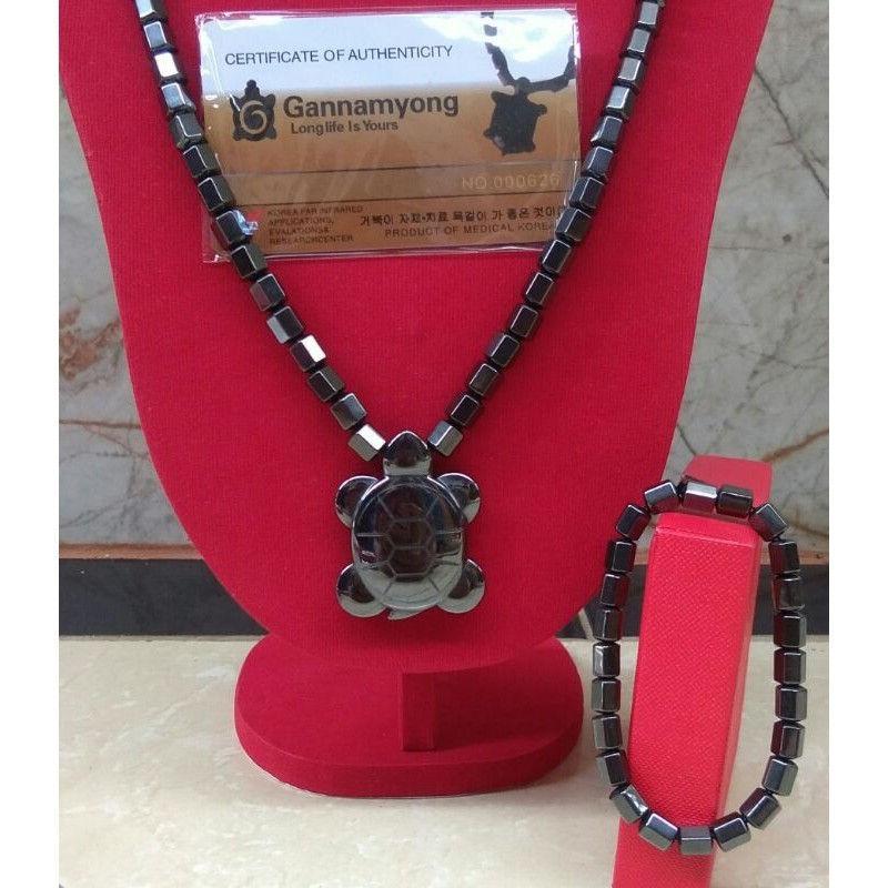 Dika Acc. (Gratis  Gelang ) KALUNG KESEHATAN TERAPI GANNAMYONG BIO MAGNETIC ORIGINAL MOTIF KURA-KURA