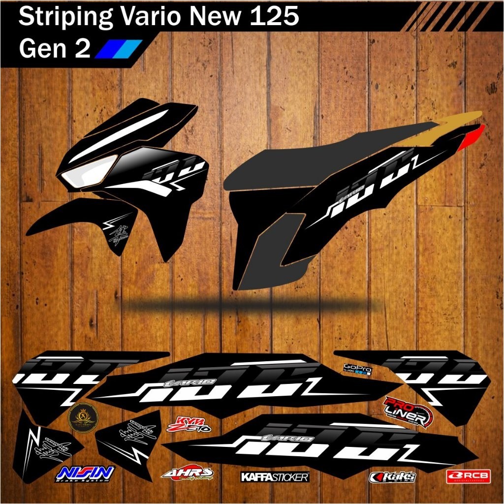 COD Stiker Striping Vario 125 New Terbaru Variasi Desain Simple - Striping Vario New 125 Motif Simpl
