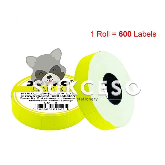 

Joyko Label LB-3 (2 Baris Yellow Fluo) Label DIJUAL PER SLOP ISI 10 ROLL Price Label Harga