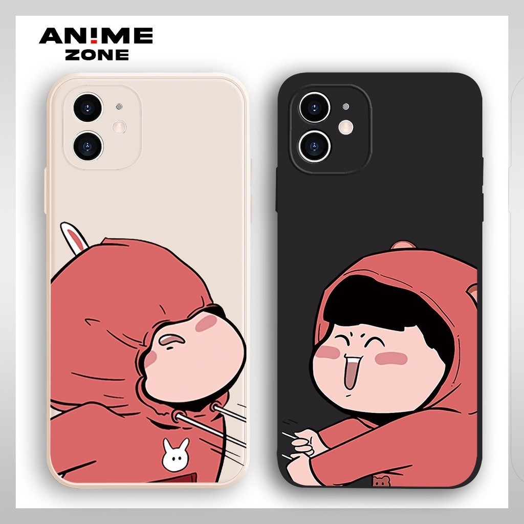 Softcase Oppo A16 A54 A3S A5S A15 A58 A78 A17 A57 A16K AZ358 Couple Girl Boy Hoodie Lucu Premium Sil