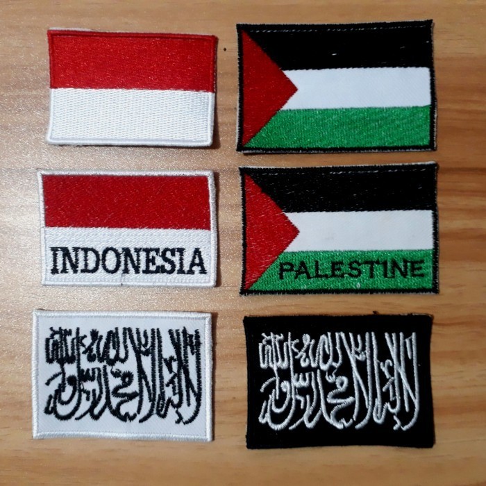 Patch /emblem Bordir /Bendera Indonesia/ Palestina