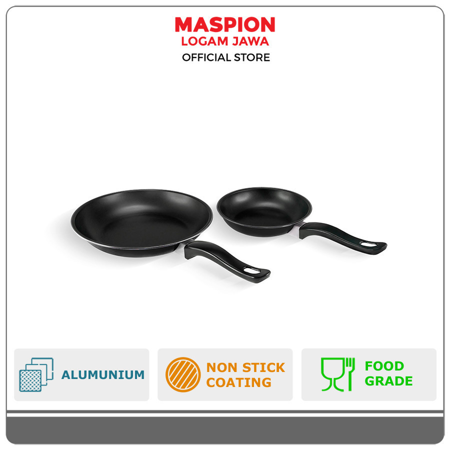 Maspion Maslon Frypan Alumunium Anti Lengket Set 18/23 cm