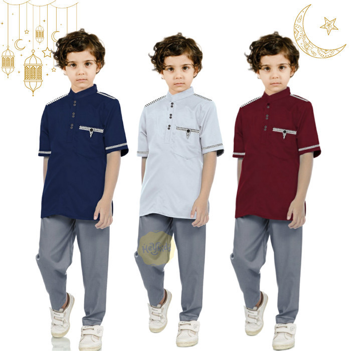 Setelan Koko anak Tojiro 2 - 12 tahun - baju koko anak laki laki - Hitam, M