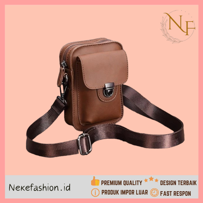 NEKE FASHION Premium Kualitas - Tas Selempang Pria Tas Selempang Cowok Tas HP Pria Tas HP Cowok Tas 