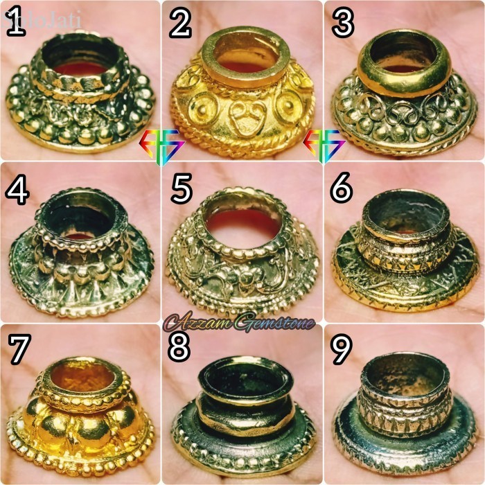 

Mendak Selut Ring Keris Logam Kuningan bkn Perak Stainless Emas Coin - Kuning, No.9 antik