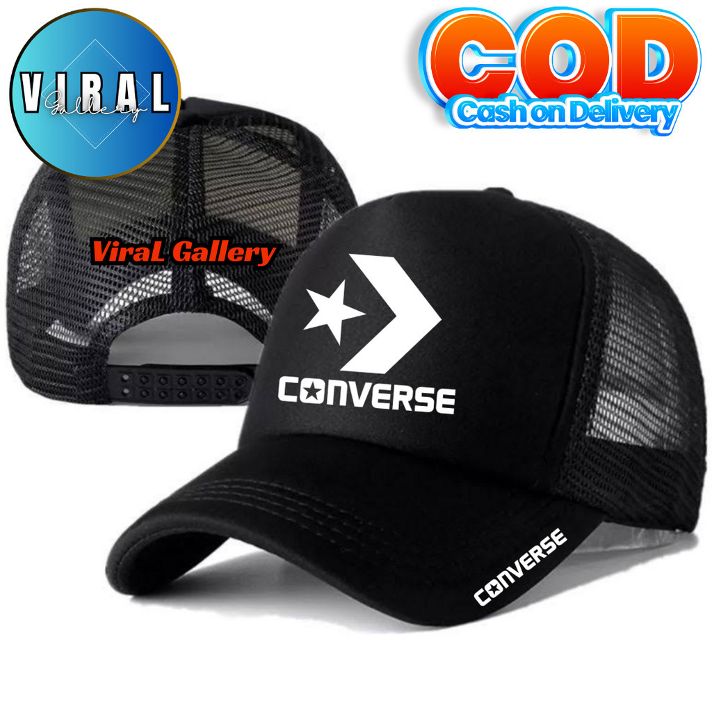 ViraL Gallery Topi Trucker KONVERSE - Topi Distro KONVERSE Logo - Topi KONVERSE Premium - Topi Pria 