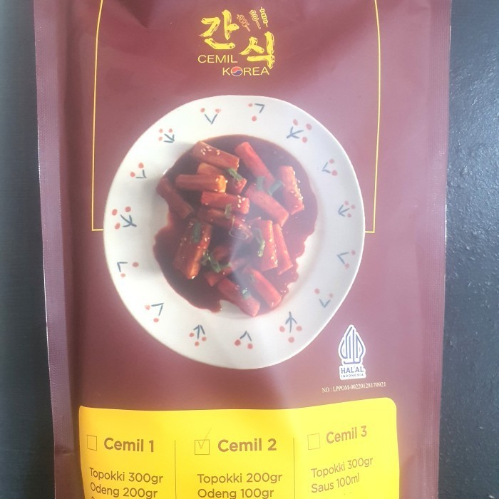 

Makanan Korea Pkt2 Topokki 200gr + Odeng 100gr + Saus 150ml Halal Enak