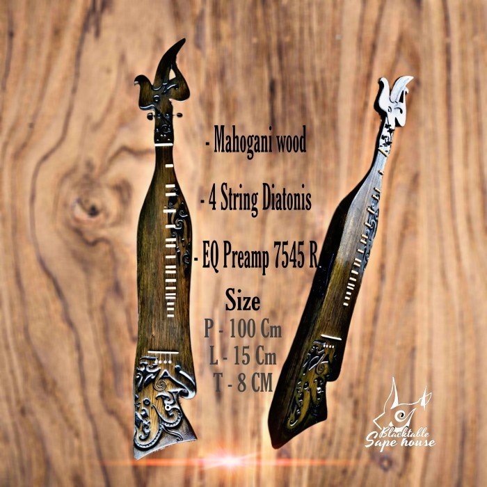 Sape alat musik sapek dayak - Hitam