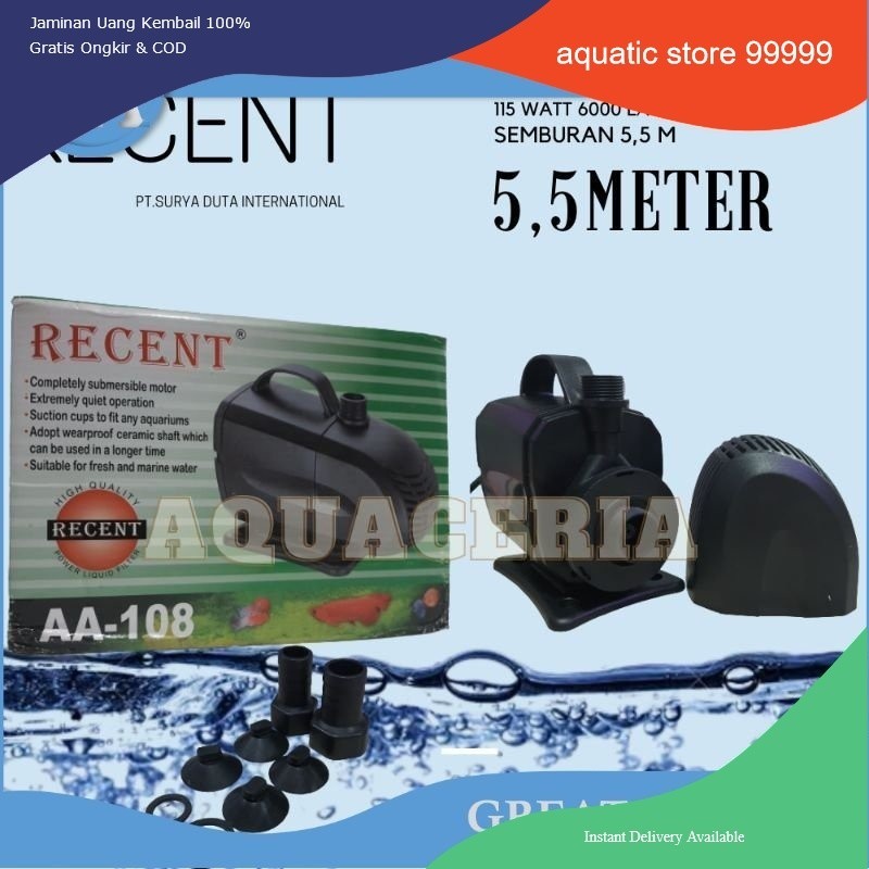recent aa 108 pompa celup kolam ikan mesin kolam ikan