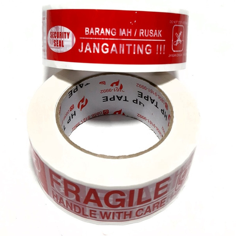 

Harga Grosir (1pcs) Lakban fragile 2Warna Jangan Dibanting 2"inch X 45mm X 200yard