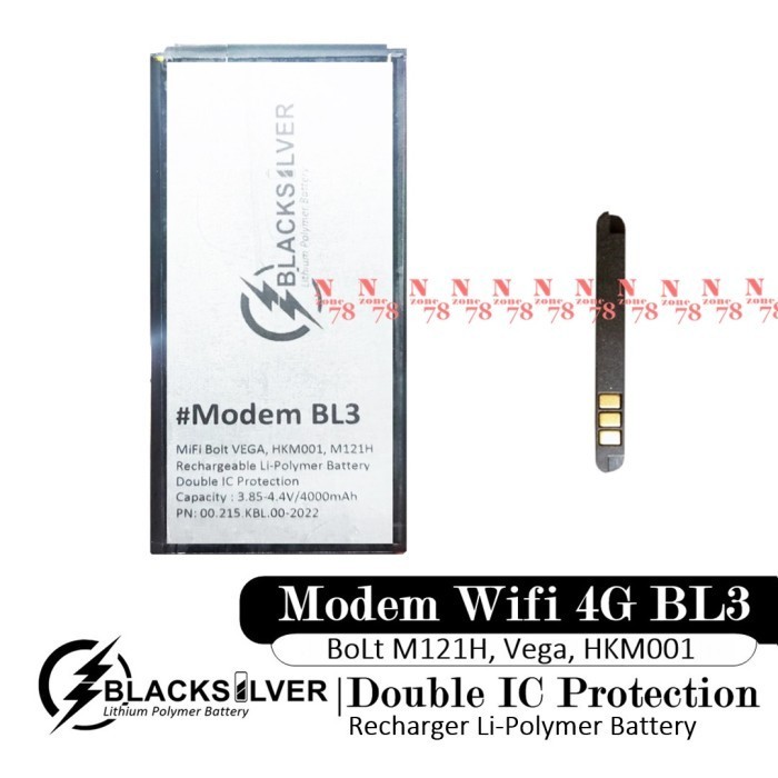 Baterai Modem Mifi Bolt Vega BL3 HKM HKM001 M121H Double IC Online