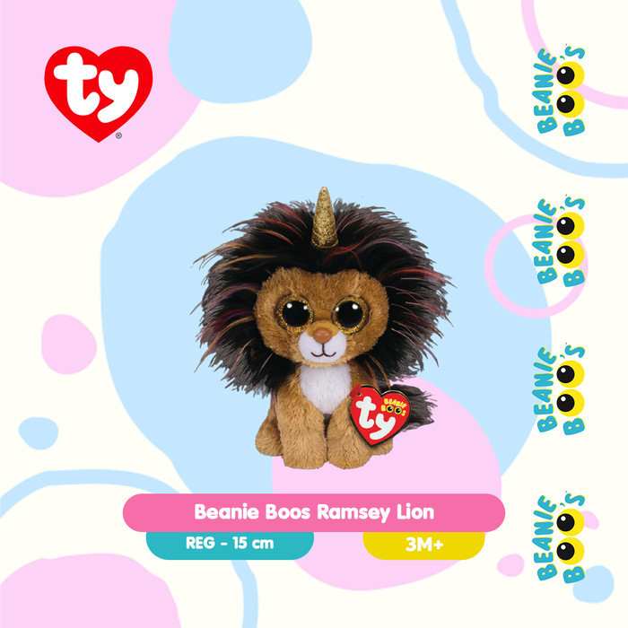 TY Beanie Boos Ramsey Lion (R) - Boneka Singa