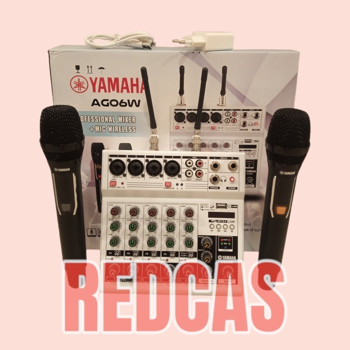 BIG SALE BISA COD YAMAHA AG06W AUDIO MIXER 6 CHANNEL PLUS MIC WIRELESS AG06 W AG 06W