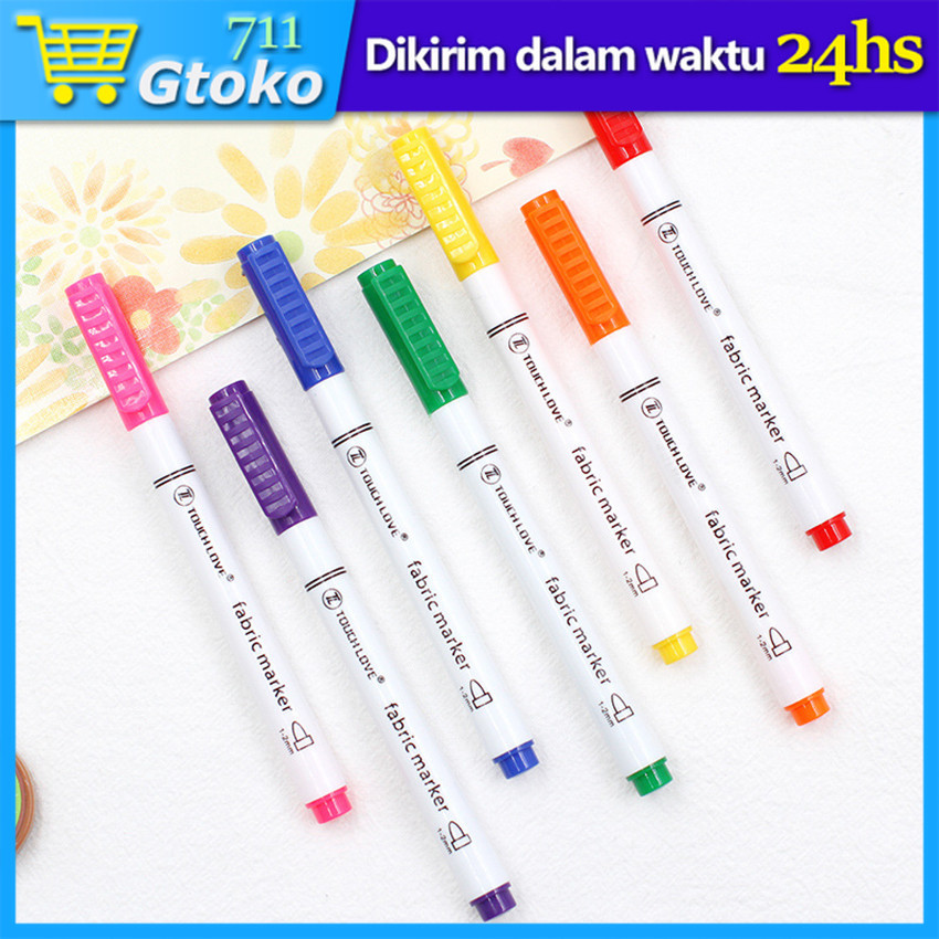 

Fabric Marker Set Permanent Spidol Kain Baju Kaos Textile 8 Warna