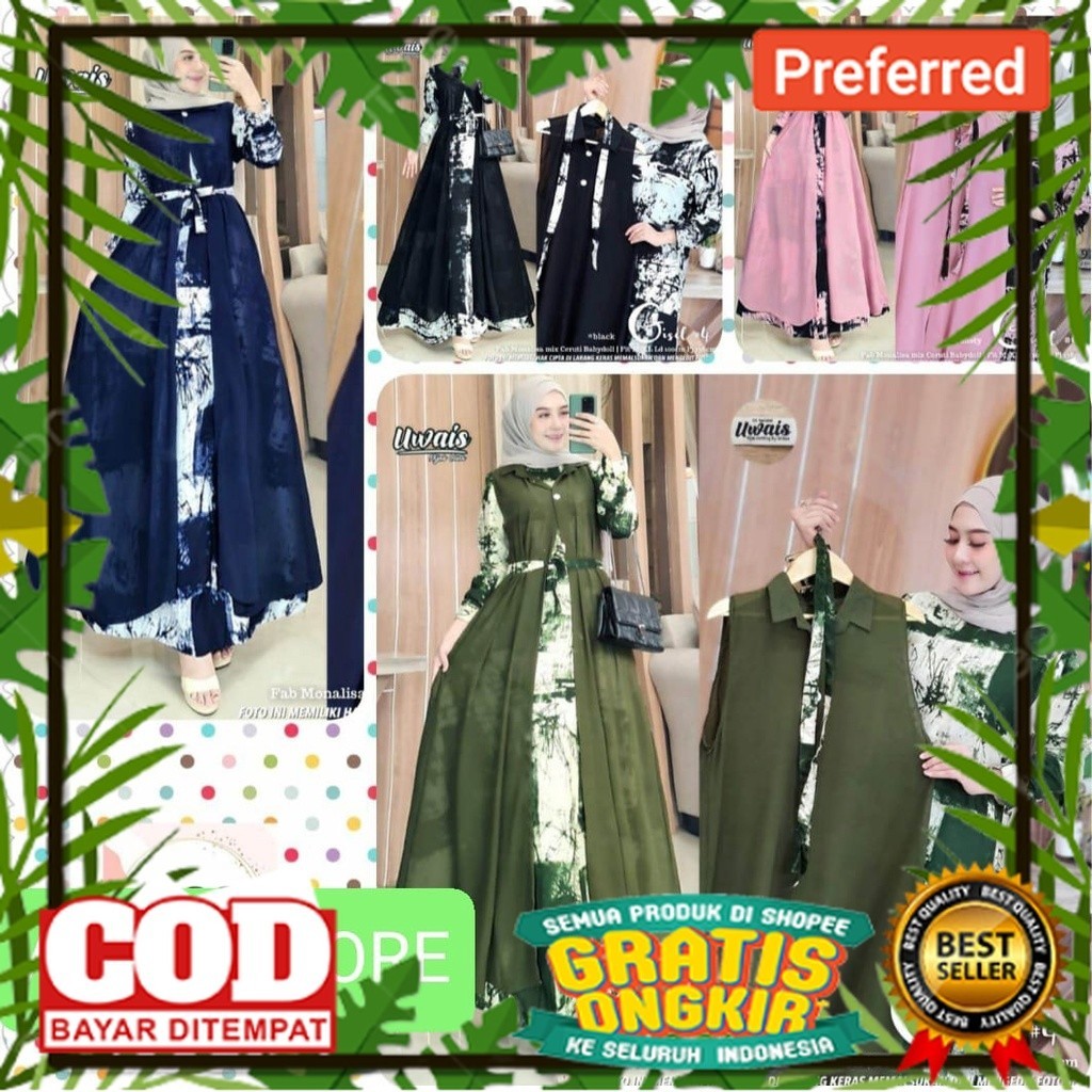 LANGSUNG KIRIM GAMIS  SUPER JUMBO PLUS BLAZZER CERUTY PISAH/GISEL/ Gamis MONALISA JUMBO XXXL LD 130[