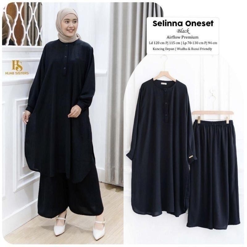 Baju Setelan Jumbo Wanita Muslim Premium Jumbo XXXL Selina Setcel Airflow Kekinian Melar Adem
