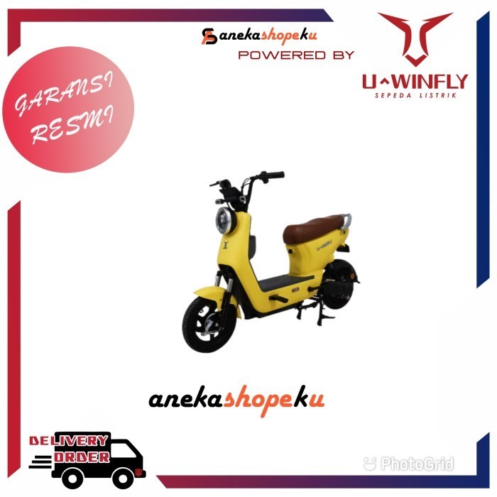 sepeda listrik df8 uwinfly 12v - Kuning