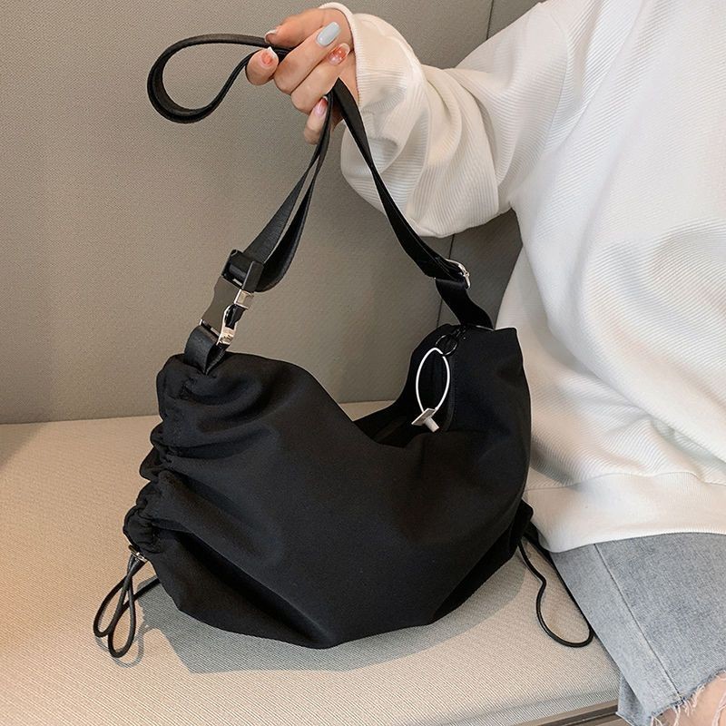 Tas Kanvas Wanita, Tas Pangsit Kapasitas Besar Selempang Kasual Wanita