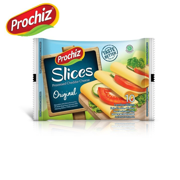 Keju PROCHIZ Cheddar Slice 10's x 4