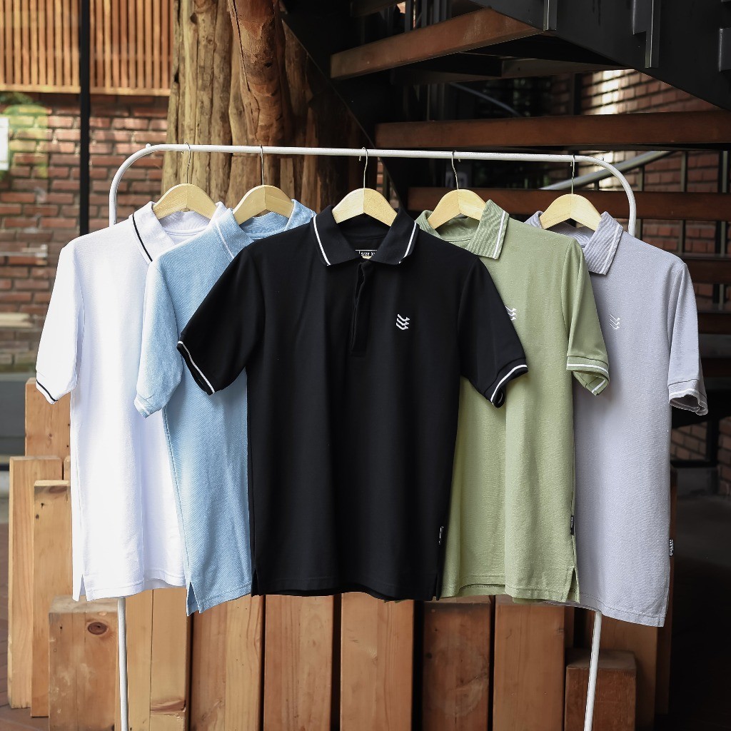 Kaos Polo Smith Keren Fashionable Bahan Tebal Tidak Panas/Kaos Polo Premium Murah/kaos polo Hitam