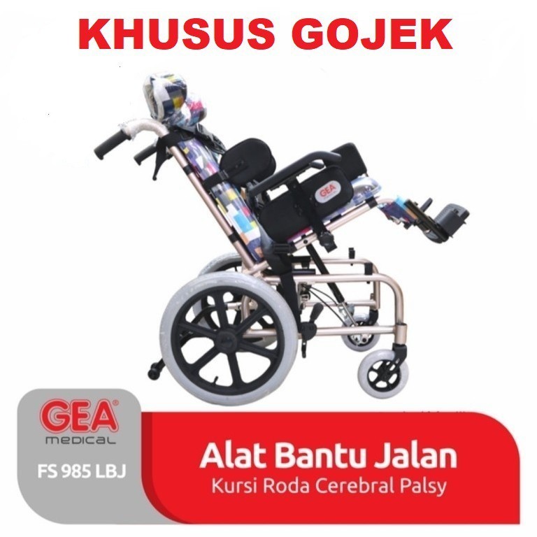 Kursi Roda Cerebral Palsy Anak Berkebutuhan Khusus GEA FS 985 LBJ Khusus Gojek