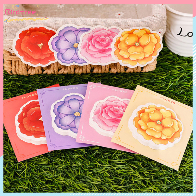 

COD Sticky Note Bunga Catatan Tempel Kertas Memo Kreatif Buku Besar Tangan Pesan Bahan Stiker N-kali