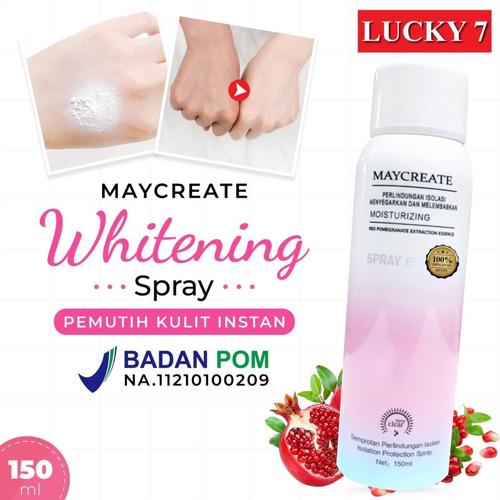 [ BPOM ] Maycreate Hunmui Korea Moisturizing Whitening Spray Lotion Ampuh Memutihkan Kulit Badan Ins