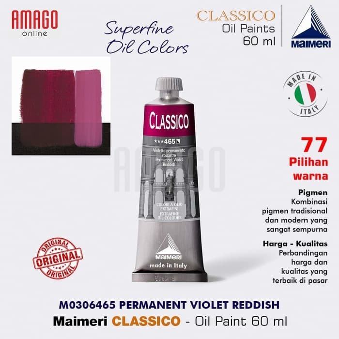 

MAIMERI Classico - Oil Paint - Permanent Violet Reddish - 60ml - M0306465