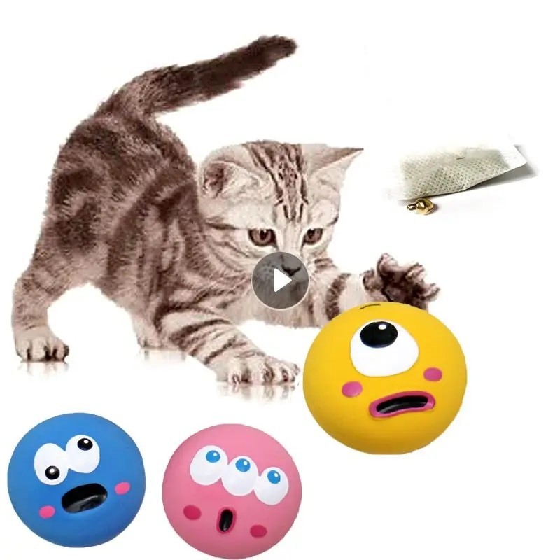 Pet Toy Ball Puppy ElasticityTeeth Ball Puppy Chew Toys Soft Squeak Rubber Balls For Small Dogs Pupp