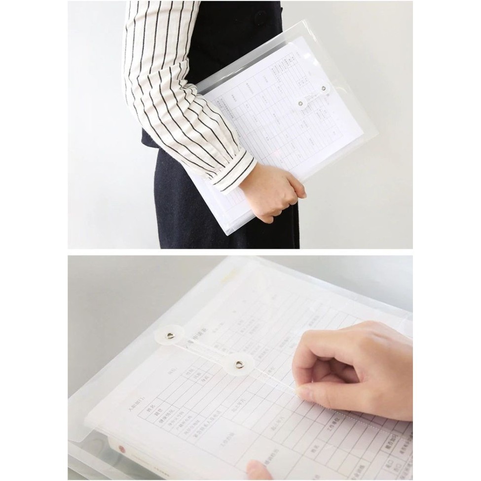 1 Pak / 12 Pcs Map Plastik Tali / Map Plastik Kancing