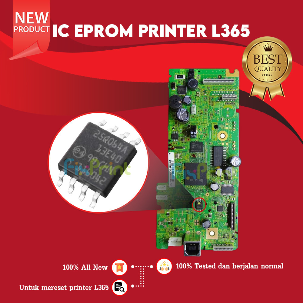 IC Eprom Printer Epson L365, IC Eeprom Reset Counter Board L365, Resetter Mainboard Epson L365