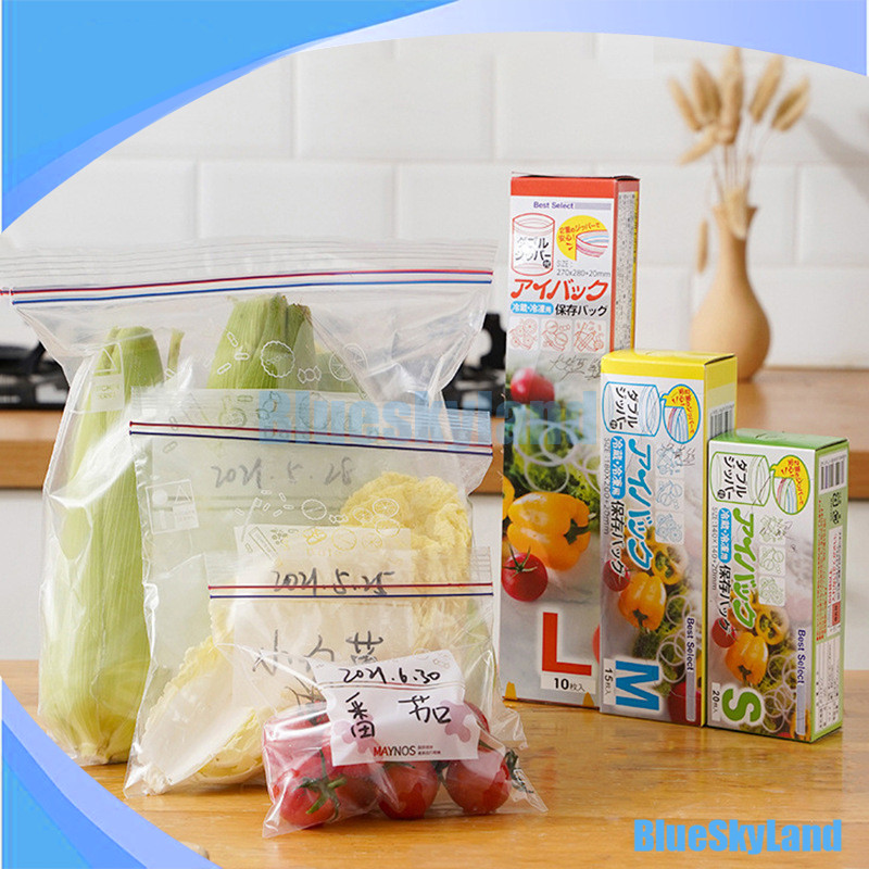 Sealed Food Bag / Kantong Plastik Ziplock / Kantong Plastik Klip Ziplock Organizer Makanan Sayuran F