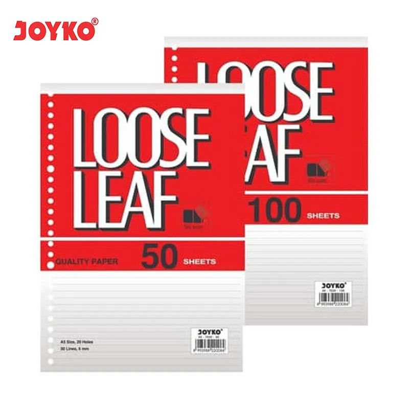 

(HASANS HOME)Joyko Loose Leaf Paper A5 B5 50 & 100 Sheets / Kertas Binder Joyko / Isi Refill Kertas File / Joyko, Loose Leaf