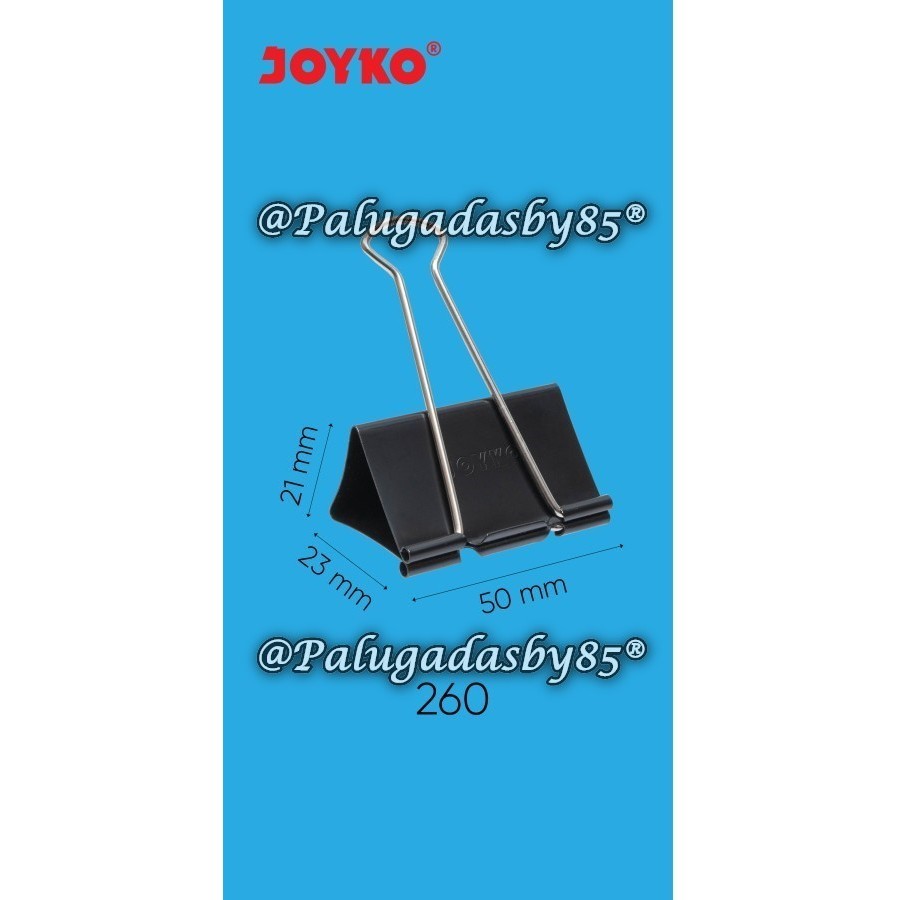 

(1 Biji) GROSIR Binder Clip JOYKO 260 Hitam / Binder Clip Klip Penjepit Kertas Joyko Black 260 / Klip Binder Joyko 260 / Binder Clip 260