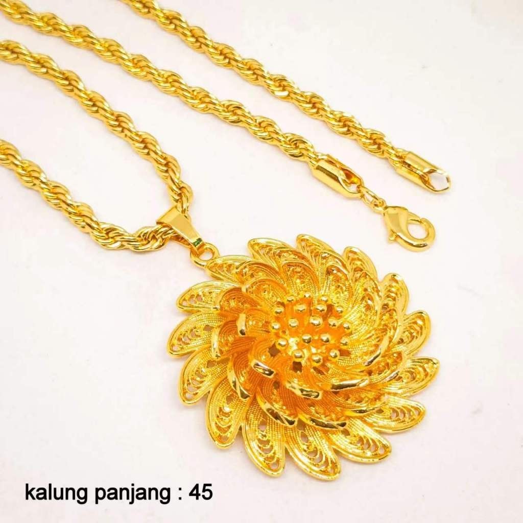 Kalung Liontin Dubai Xuping Kendari Perhiasan Anti Karat Tidak Mudah Luntur Aksesoris Titanium Asli 