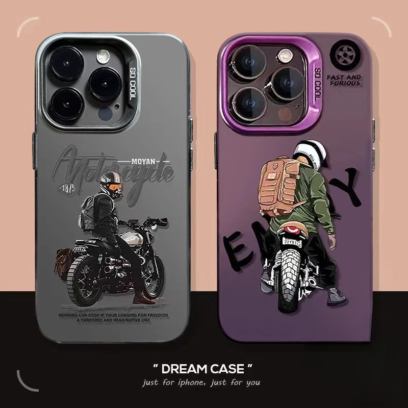 Shockproof anti crack hard Case Iphone 15 Pro max 15 Plus case Untuk iPhone 11 pro max 13 pro max anti shock 15 14 11PRO kesing ip x xs max xr 7 8 plus anti-fingerprint casing ip 12 Pro max Premium case gambar kartun mewah cowok full cover