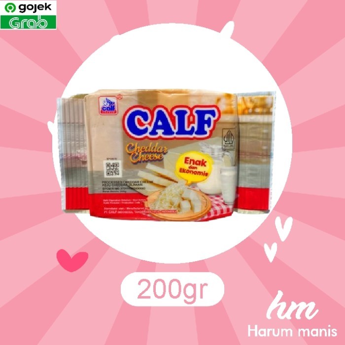 

Keju Calf Cheddar 200gr Kemasan Pabrik