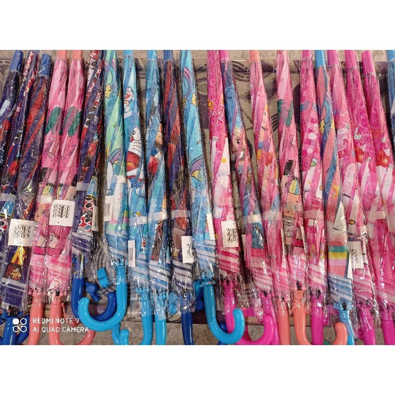 Payung Anak Karakter Full Printing (Kuda poni, Heroes, Princess, Frozen, LOL)