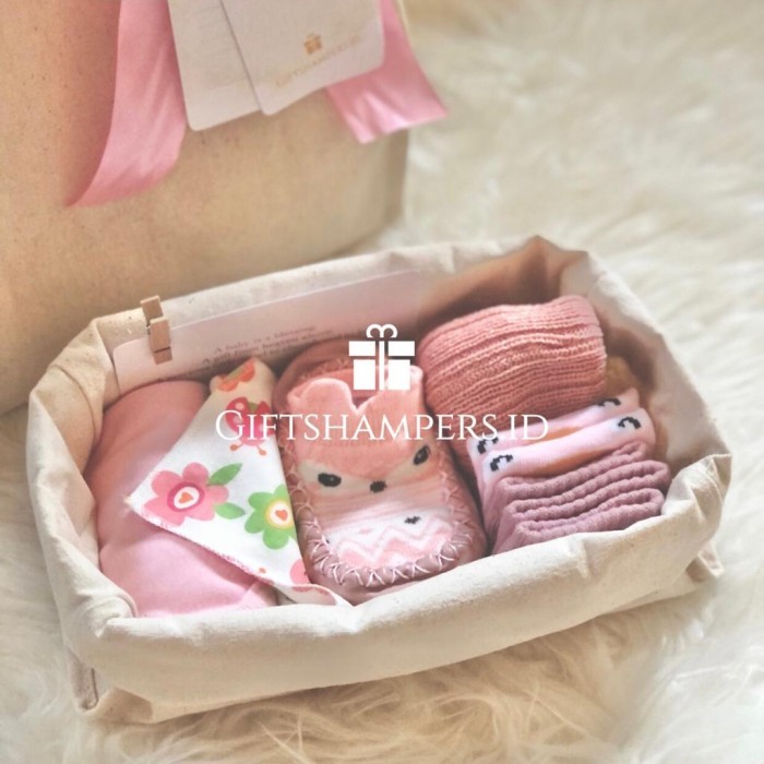 

[PROMO!!!] Hampers Bayi Perempuan Laki Laki Kado Lahiran Baby Girl Boy Gift Set - Tote Pink Set