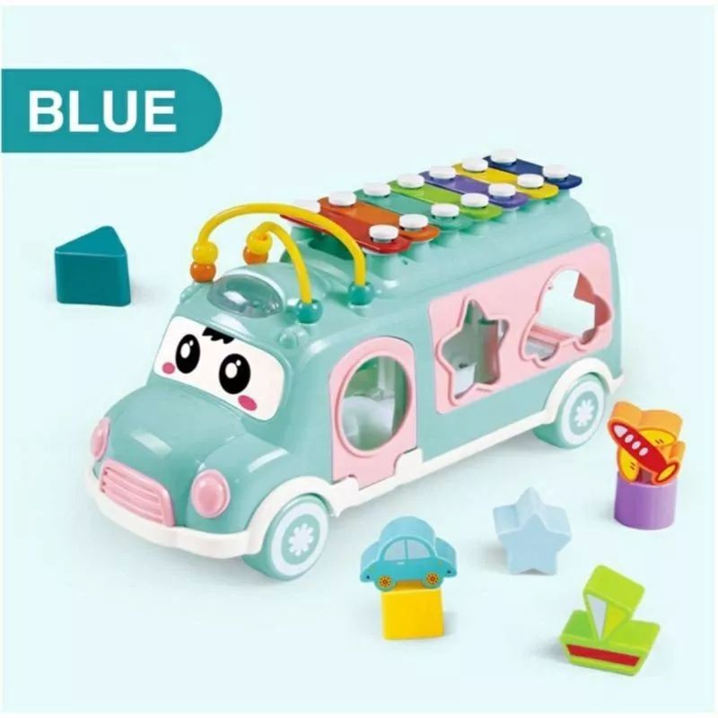 Mainan Anak Bus Xylophone Puzzle / Mainan Puzzle Bus Xylophone / Mainan Ting - Ting Bus Puzzle