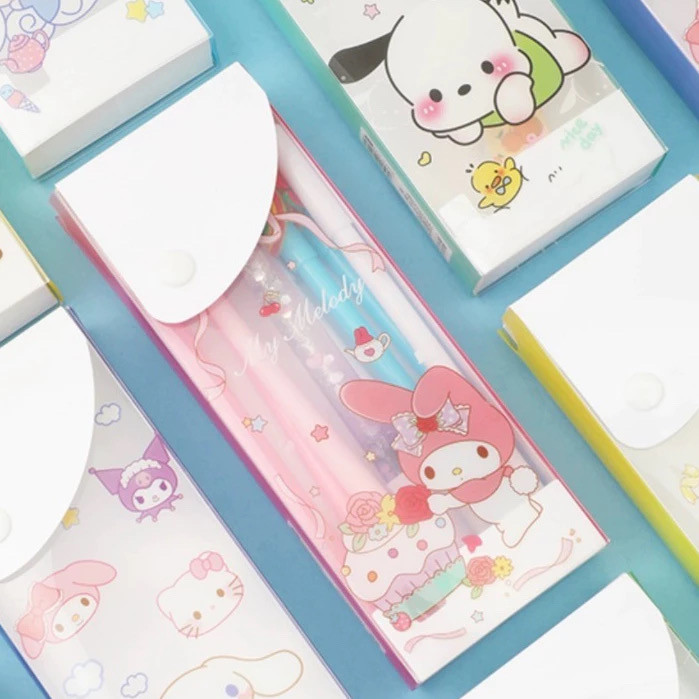 

Clearance Tempat Pensil Motif Kartun Kotak Pensil Aesthetic Pencil Case Transparan Matte Multifungsi Sekolah Pen Pouch Desk Organizer Stationary